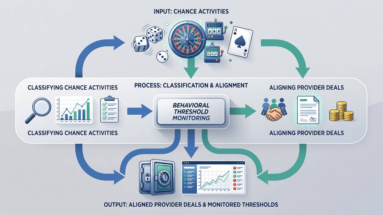 Flowchart of behavioral threshold monitoring integrated with provider deal structures